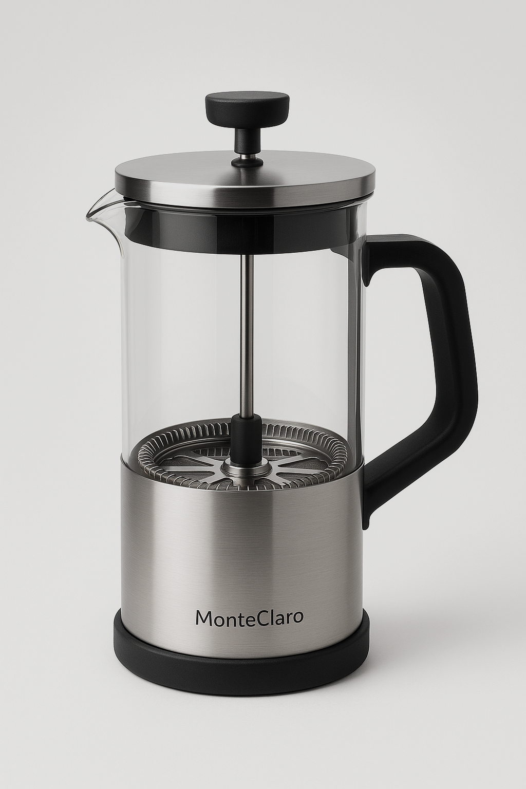 MonteClaro Café Prensa Francesa de Vidrio y Acero